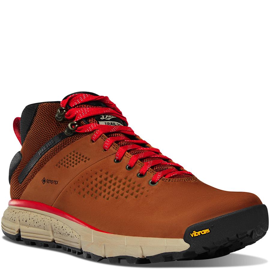 Bottes Randonnée Danner Trail 2650 Mid GTX Homme Marron Rouge | FR1458TV