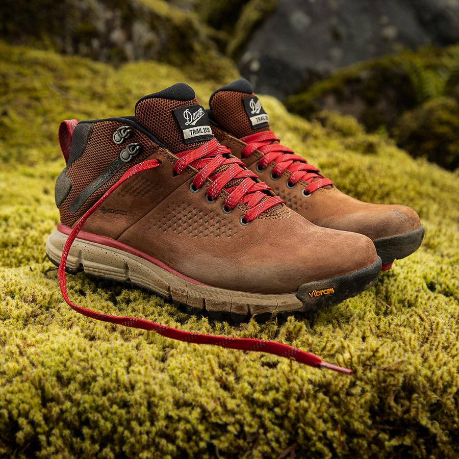 Bottes Randonnée Danner Trail 2650 Mid GTX Homme Marron Rouge | FR1458TV