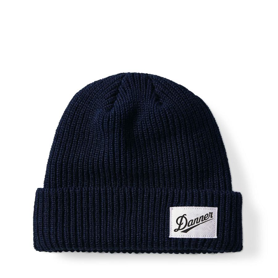 Chapeaux Danner Nervuré Beanie Homme Bleu Marine | FR1668UT