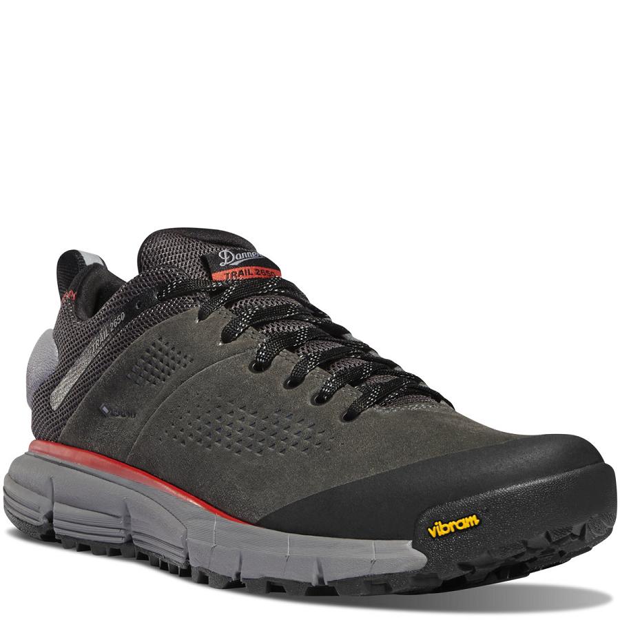 Chaussures Randonnée Danner Trail 2650 GTX Homme Grise Foncé Rouge Foncé | FR1428QZ