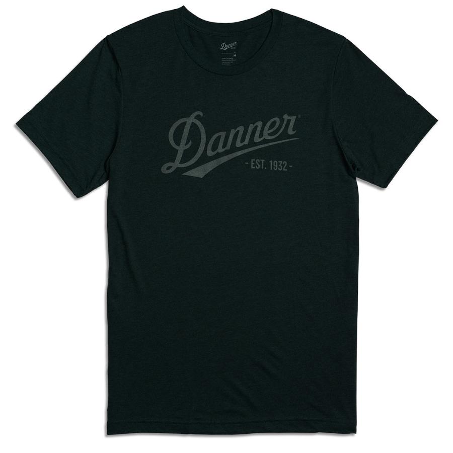 Vetements Danner Distressed Logo SS Tee Femme Noir | FR1269BC